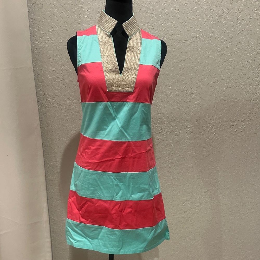 Sail to Sable Coral and Mint Dress